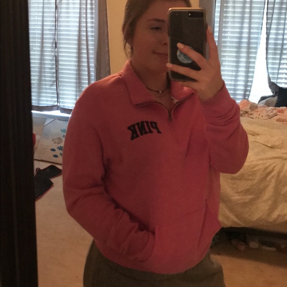 PINK quarter zip - Picture 1 of 3